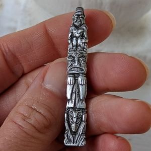 Antique Sterling Northwest Coast Totem Pin